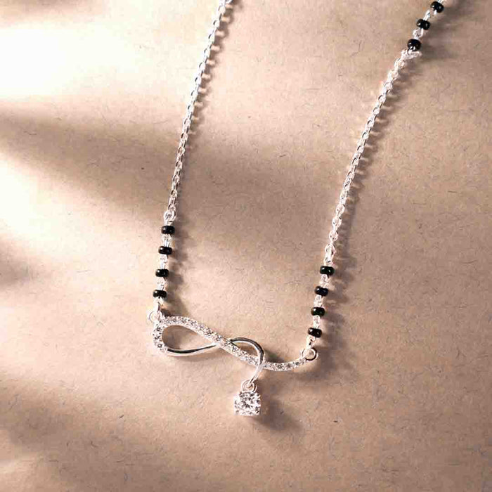 Silver Twisted Infinity Mangalsutra