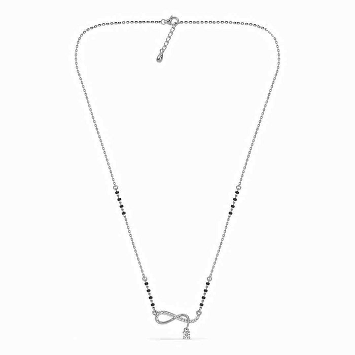 Silver Twisted Infinity Mangalsutra