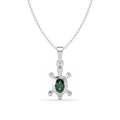 Silver Good Luck Tortoise Turtle Men Pendant Necklace with Chain or without Chain