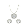 Silver Halo Jewellery Set