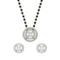 Silver Halo Mangalsutra Jewellery Set