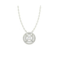 Silver Halo Pendant Chain Necklace