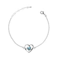 CLARA 925 Sterling Silver Heart Bracelet
