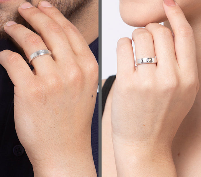 CLARA Pure 925 Sterling Silver Heart Adjustable Couple Band, Promise Rings for Lovers | Gift for Men and Women