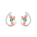 CLARA 925 Sterling Silver Heart Earrings with Screw Back