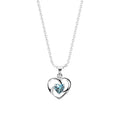 CLARA 925 Sterling Silver Heart Pendant Chain Necklace
