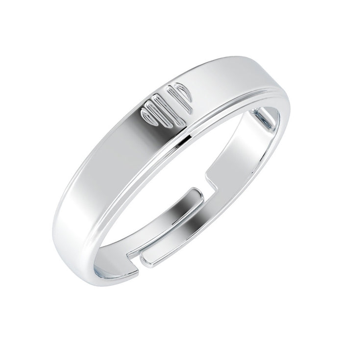 CLARA Pure 925 Sterling Silver Heart Adjustable Ring Gift for Women and Girls