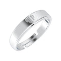 CLARA Pure 925 Sterling Silver Heart Adjustable Ring Gift for Men and Boys