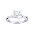 Silver Heart Solitaire Ring