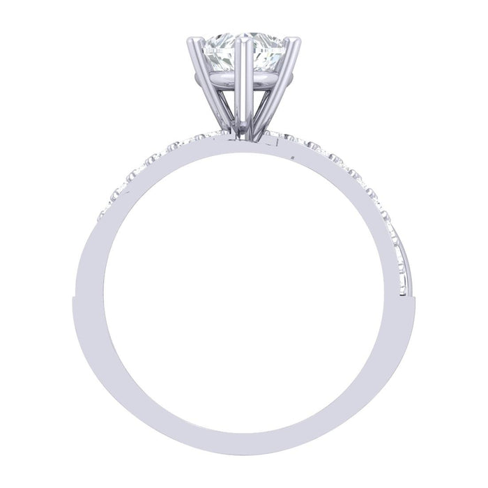 CLARA Made with Swiss Zirconia 925 Sterling Silver Heart Solitaire Ring Gift for Women and Girls