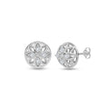 Silver Hemisphere Stud Earrings