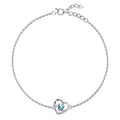 Silver Hiya Heart Anklet Payal (Single)