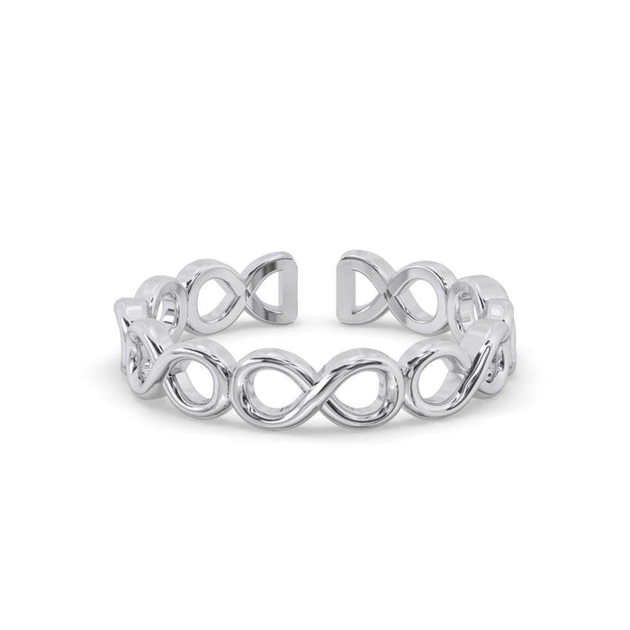 CLARA Pure 925 Sterling Silver Infinity Finger Ring