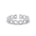 CLARA Pure 925 Sterling Silver Infinity Finger Ring