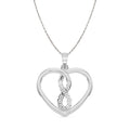 CLARA 925 Sterling Silver Infinity Heart Pendant Chain Necklace