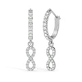 CLARA 925 Sterling Silver Infinity Hoop Bali Earrings