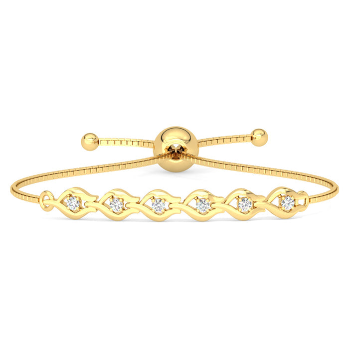 CLARA 925 Pure Silver Interlock Hand Bracelet
