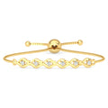 CLARA 925 Pure Silver Interlock Hand Bracelet