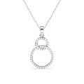 Silver Interlocked Ring Pendant Chain