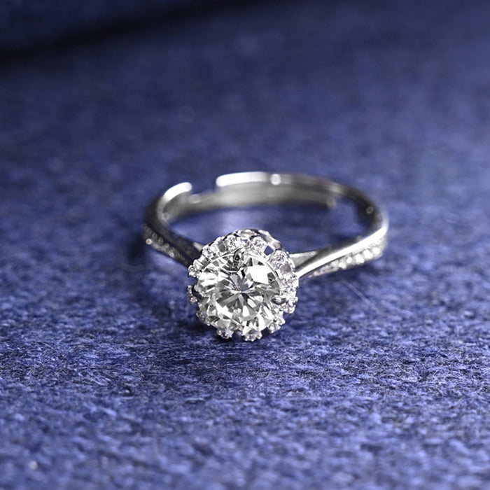Silver Irina Stylish Solitaire Ring