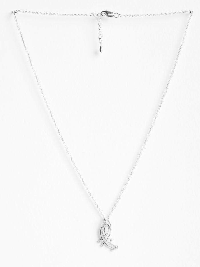 CLARA 925 Sterling Silver Iris Pendant Chain Necklace