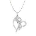 CLARA 925 Sterling Silver Isal Heart Pendant Chain Necklace