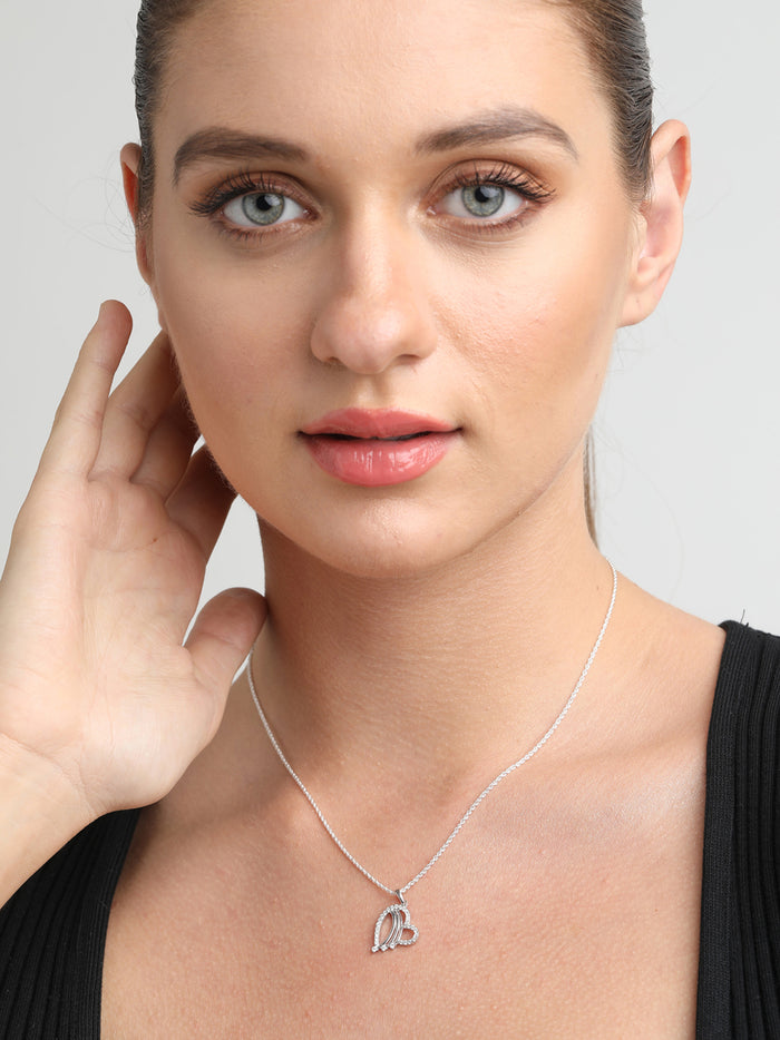 CLARA 925 Sterling Silver Isal Heart Pendant Chain Necklace