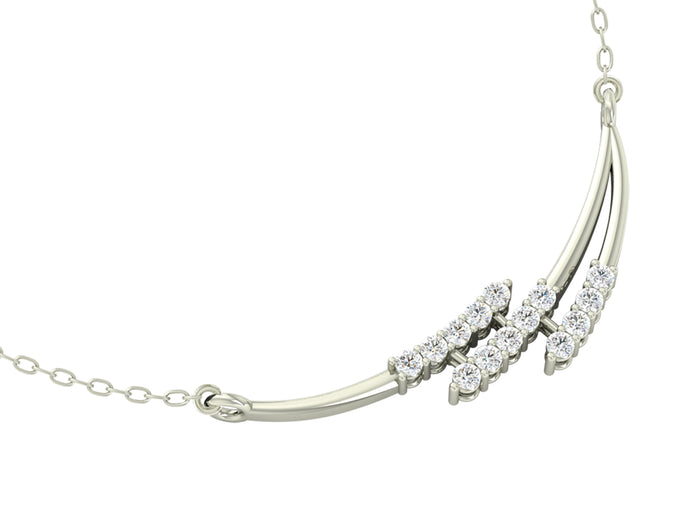 CLARA 925 Sterling Silver Rhodium Plated Isla Pendant with Chain Gift for Women and Girls