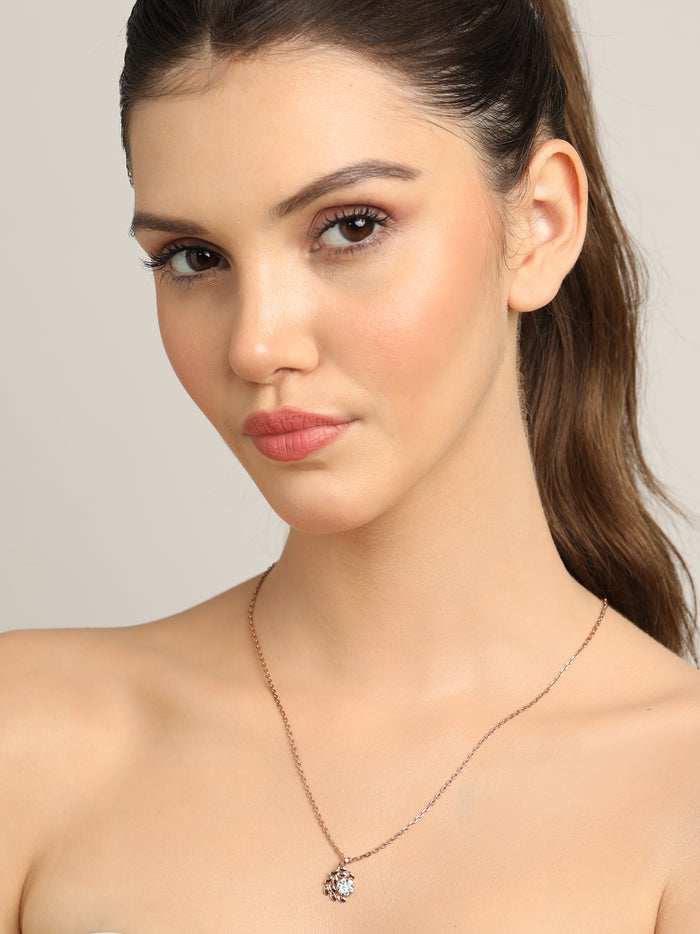 CLARA 925 Sterling Silver Jazz Pendant Chain Necklace