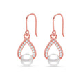 Silver Kashm Freshwater Pearl Drop Earrings