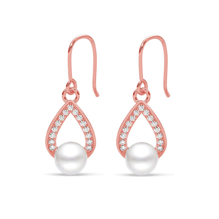 Silver Kashm Freshwater Pearl Drop Earrings
