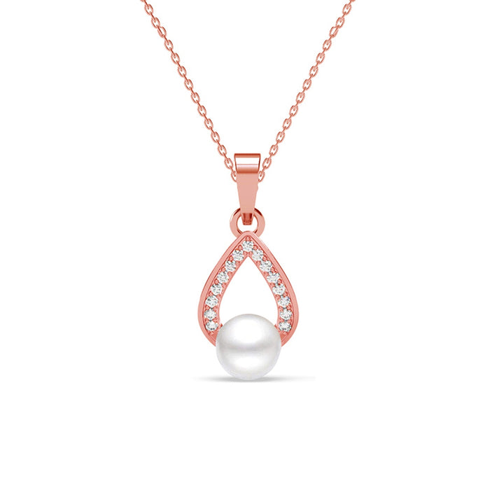 Silver Kashm Freshwater Pearl Pendant Chain