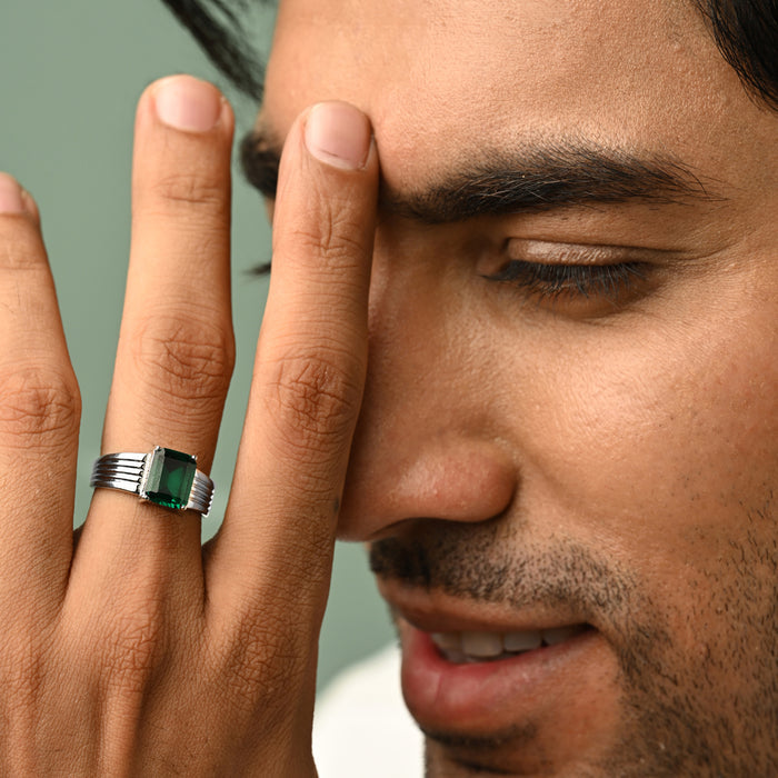 Silver Kuba Men Ring