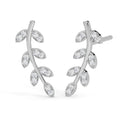 CLARA 925 Sterling Silver Leaf Ear cuffs Earrings
