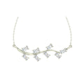 Silver Leaf Pendant Chain Necklace
