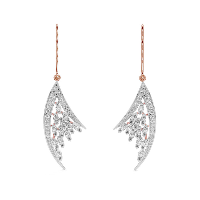 CLARA 925 Sterling Silver Lily Dangler Earrings