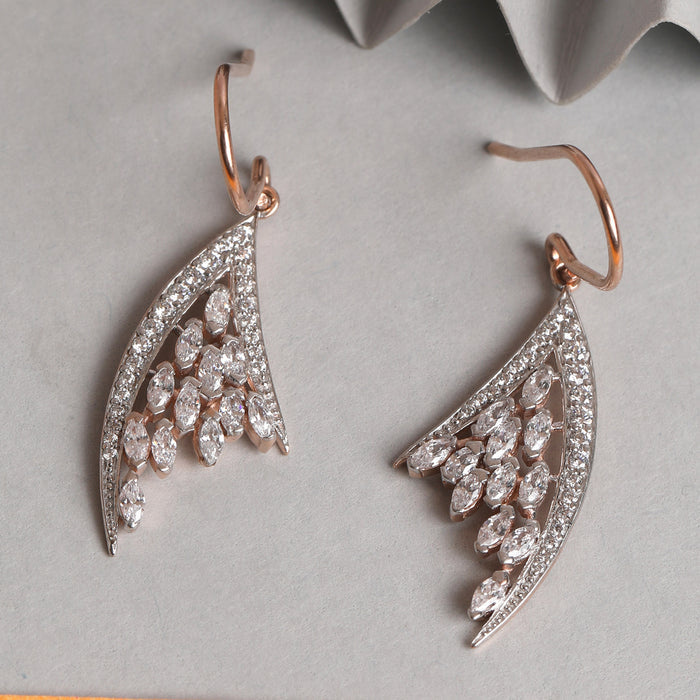 CLARA 925 Sterling Silver Lily Dangler Earrings