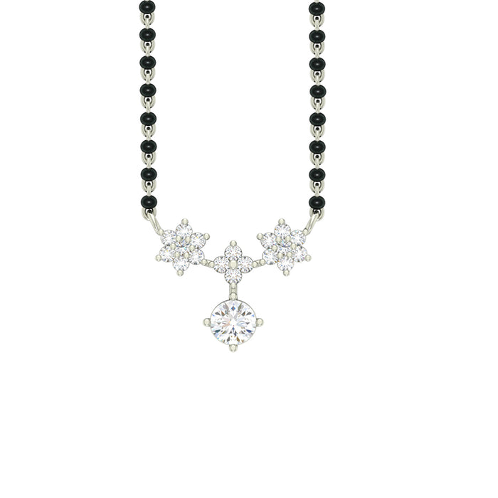 Silver Lily Mangalsutra
