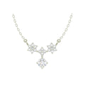 Silver Lily Pendant Chain Necklace