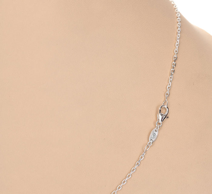 Clara Anti-Tarnish 92.5 Sterling Silver Link Chain Necklace in 16 18 24 inches for Women & Girls