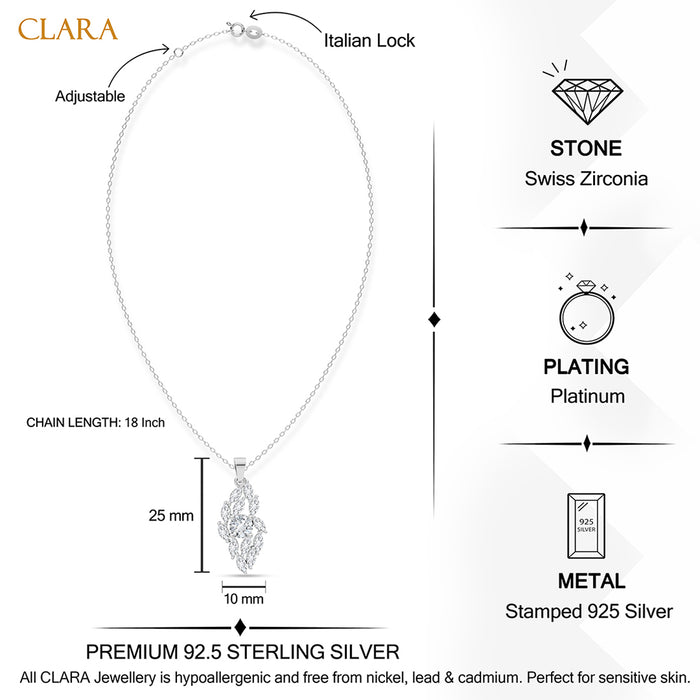 Silver Liona Pendant with Chain