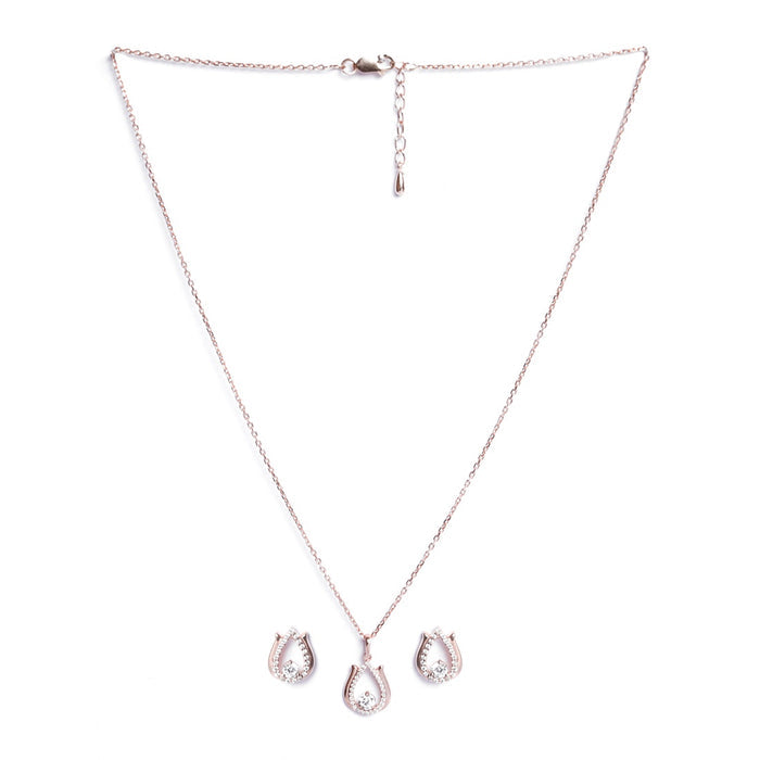 Silver Lotus Jewellery Set