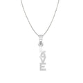 CLARA 925 Sterling Silver Love Pendant Chain Necklace