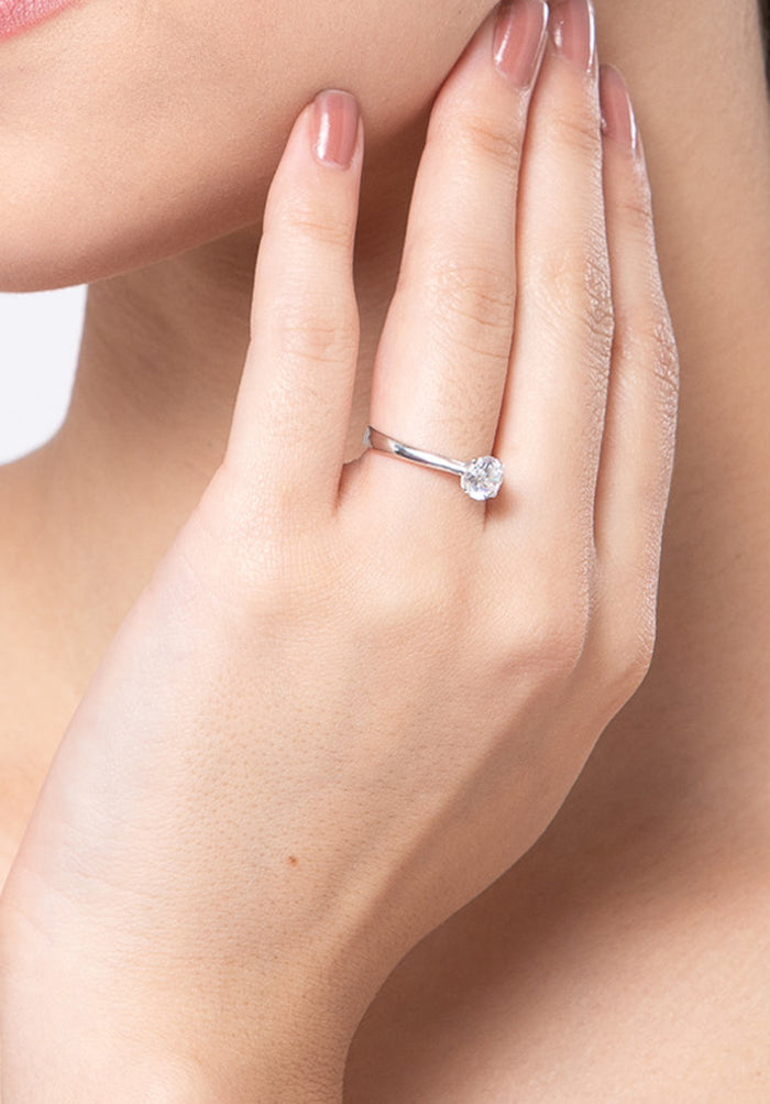 CLARA Pure 925 Sterling Silver Luca Adjustable Ring Gift for Women and Girls