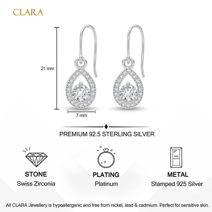 Silver Luna Drop Earrings