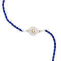 Silver Mandala Rakhi with Roli Chawal for Bhai Brothers