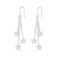 Silver Marley Star Long Earrings