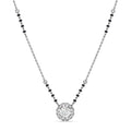 Silver Medha Round Solitaire Mangalsutra
