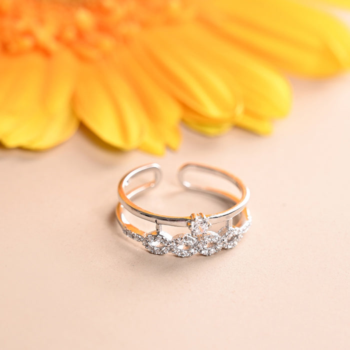 Silver Melba Double Banded Infinity Ring