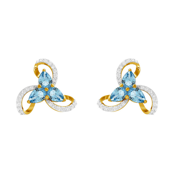 CLARA 925 Sterling Silver Melba Earrings with Screw Back
